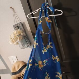 Floral Blue Women's Top